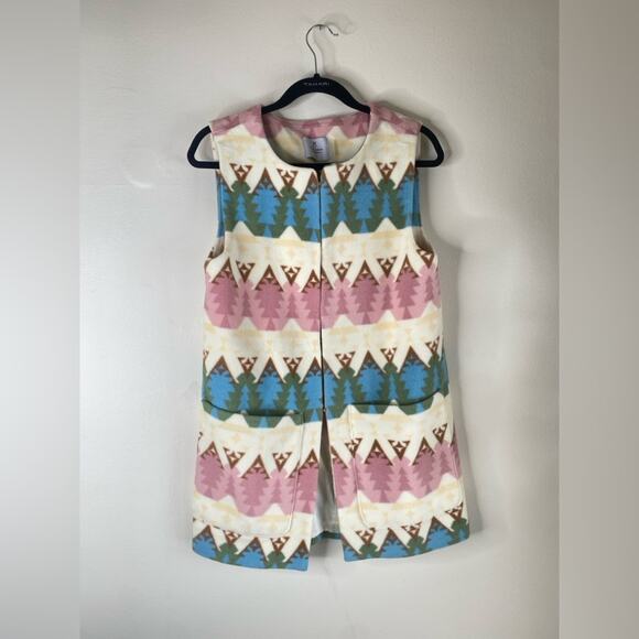 Dudley Stephens Capsule Collection Fleece Aztec Style Vest Size Med Tuckernuck - Picture 2 of 6